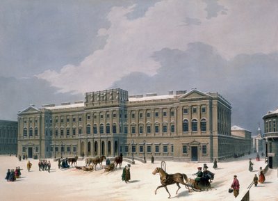 Palace of the Grand Duke of Leuchtenberg in St. Petersburg, printed by Lemercier, Paris by Louis Jules Arnout
